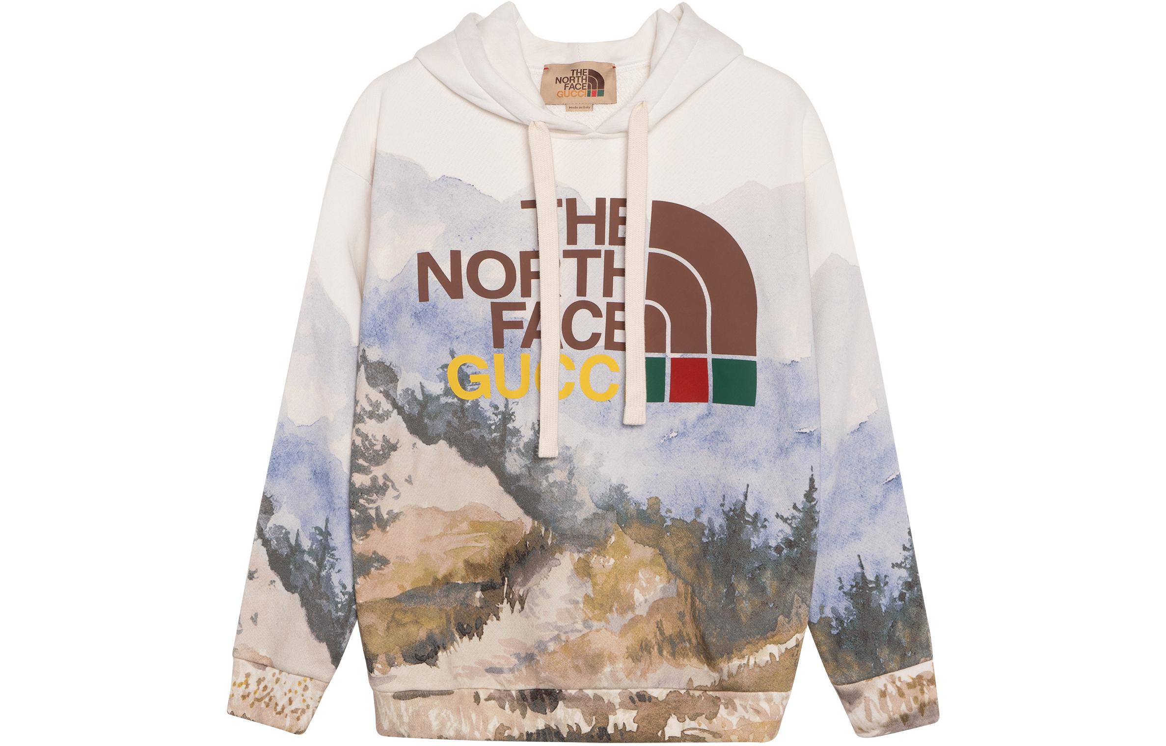 (Women) Gucci x The North Face SS22 Logo Scenic Print Hoodie Multicolor 672474-XJDS7-3466