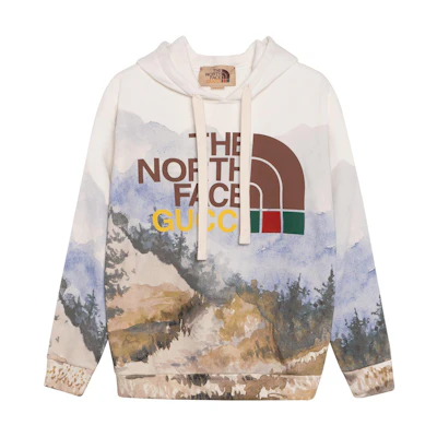 (Women) Gucci TNF SS22 Logo Scenic Print Hoodie Multicolor 672474-XJDS7-3466
