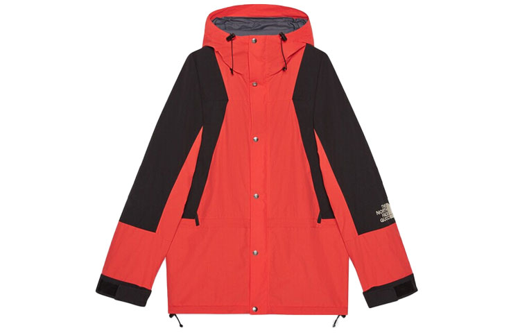 (Women) Gucci x The North Face SS22 Red Logo Patchwork Hoodie Jacket 663729-ZAHTG-6541