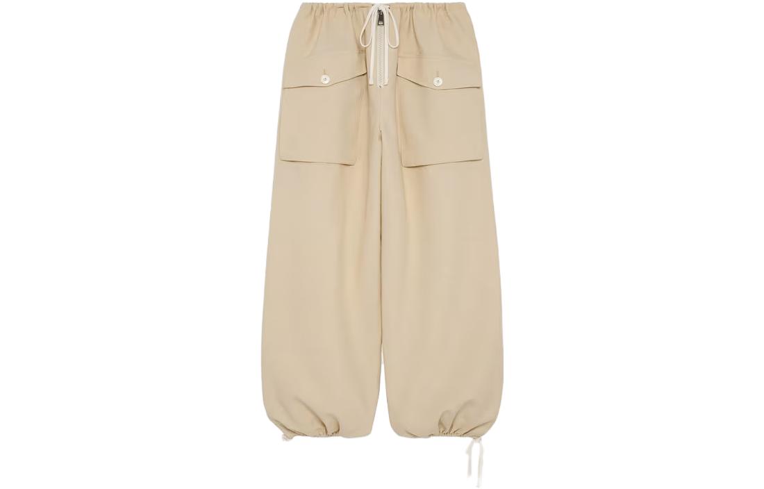 (Women) Gucci Yellow Solid Mid-Rise Loose Joggers 756828-Z8BKQ-9205