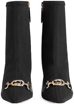 GUCCI 古馳 Zumi 皮革 拉鍊高跟 時尚短靴 7.5公分 女款 黑色 Lookbook GUCCI 古馳 Zumi 皮革 拉鍊高跟 時尚短靴 7.5公分 女款 黑色