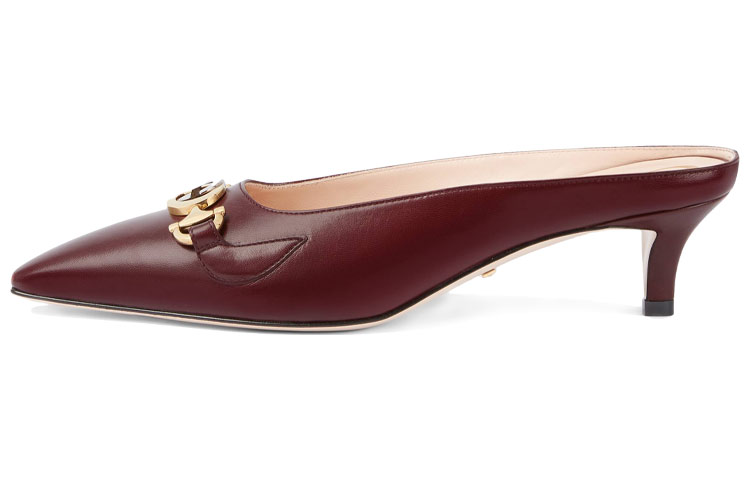 Buy (W) Gucci Zumi Hoge Hakken ''Bourgondisch Leer'' 577053-C9D00-6629