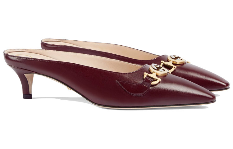 Lookbook (W) Gucci Zumi Hoge Hakken ''Bourgondisch Leer'' 577053-C9D00-6629
