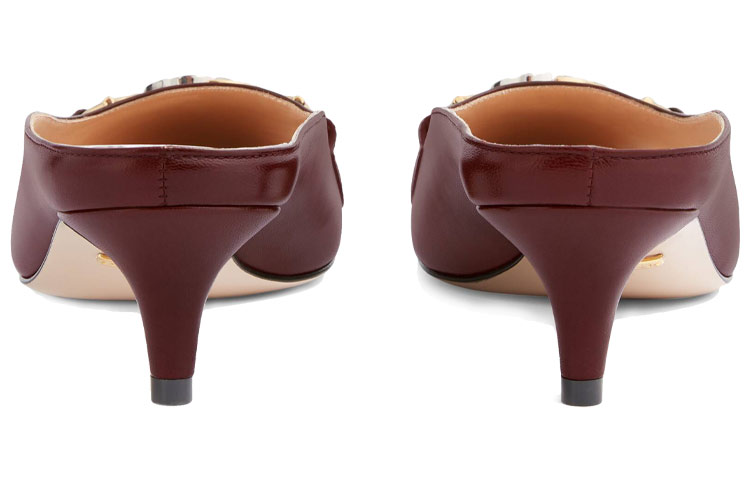 Purchase (W) Gucci Zumi Hoge Hakken ''Bourgondisch Leer'' 577053-C9D00-6629