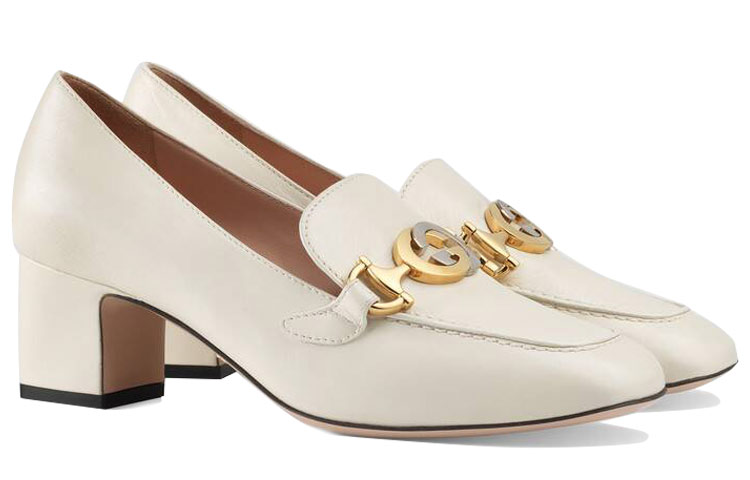 Order (W) Gucci Zumi Sandal Hak Rendah 'Putih' 575832-C9D00-9022