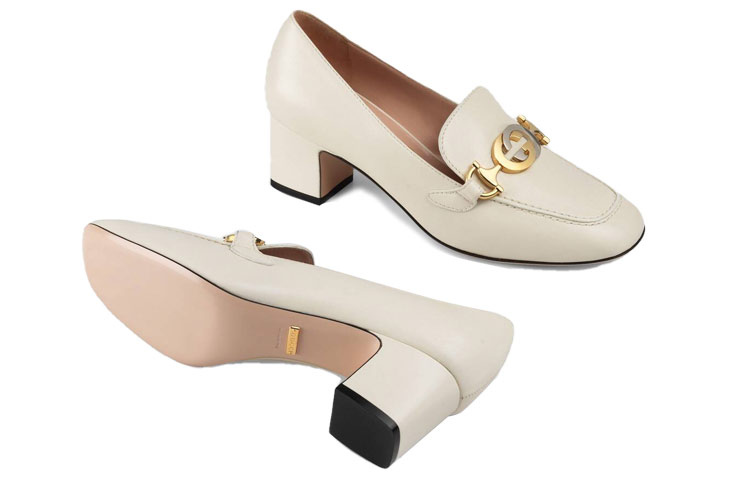 Purchase (W) Gucci Zumi Sandal Hak Rendah 'Putih' 575832-C9D00-9022