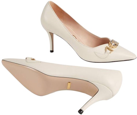 (W) Gucci Zumi Zapato de Tacón Medio de Cuero 'Blanco' 596860-C9D00-9050 Lookbook (W) Gucci Zumi Zapato de Tacón Medio de Cuero 'Blanco' 596860-C9D00-9050