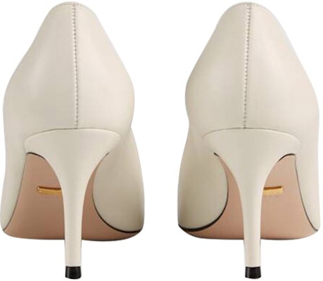 (Women) Gucci Zumi mid-heel leather pump 'White' 596860-C9D00-9050 Purchase (Women) Gucci Zumi mid-heel leather pump 'White' 596860-C9D00-9050