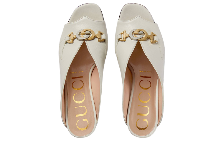 Lookbook (W) Gucci Zumi Slide Hakken ''Wit'' ‎602412-C9D00-9050