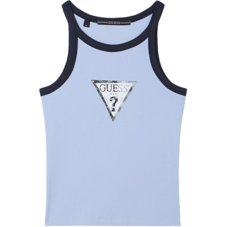 (Women) GUESS Colorblock Logo Crewneck Tank Top OP2K2465-LBL