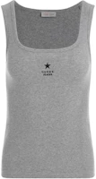 (Women) GUESS Grey Slim-Fit Square Neck Tank Top with Star Embroidery. W4YP48KA0H1-GRAY (Women) GUESS Grey Slim-Fit Square Neck Tank Top with Star Embroidery. W4YP48KA0H1-GRAY