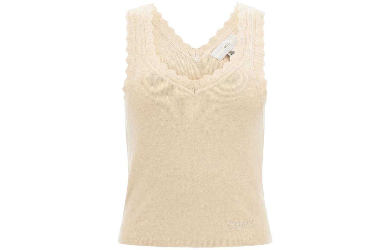 (Women) GUESS Nude Slim-Fit Tank Top with Wavy Edging W4GZ30Z2Y72