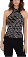 (Women) GUESS Slim Fit Sleeveless Tank Top Black W4RR57Z2YK2-JBLK (Women) GUESS Slim Fit Sleeveless Tank Top Black W4RR57Z2YK2-JBLK