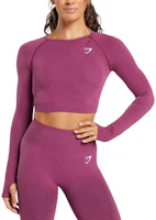 (Women) GYMSHARK Vital Seamless 2.0 Soft Long-Sleeve Tee Rose Pink Clay Gray B1A3D-KBYM (Women) GYMSHARK Vital Seamless 2.0 Soft Long-Sleeve Tee Rose Pink Clay Gray B1A3D-KBYM
