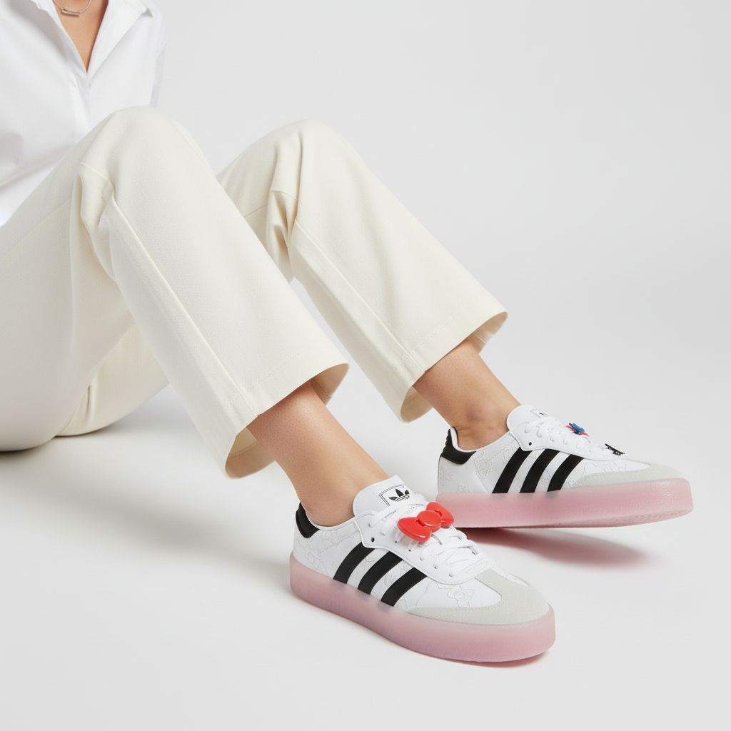 Order (女款) Hello Kitty x adidas Sambae '白色 黑色 透明粉紅' IG4450