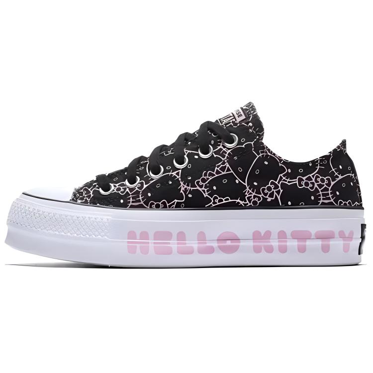 (W) Hello Kitty Converse Chuck Taylor All Star Clean Lift Canvas Ox 'Black'