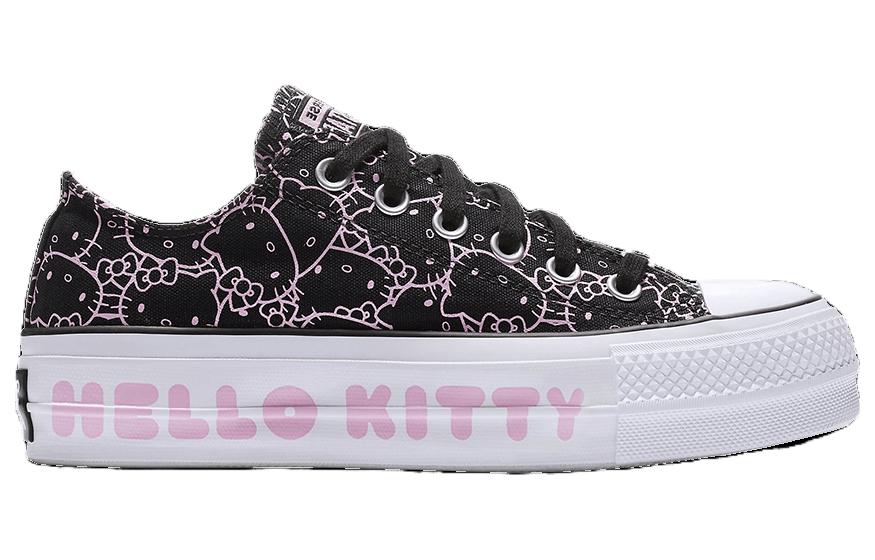 (W) Hello Kitty Converse Chuck Taylor All Star Clean Lift Canvas Ox 'Black' 圖 2