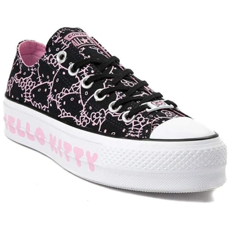 (W) Hello Kitty Converse Chuck Taylor All Star Clean Lift Canvas Ox 'Black' 圖 3