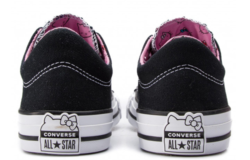 Shop (W) Hello Kitty x Converse Chuck Taylor All Star Madison Ox 'Hitam Prism Merah Muda' 564630C