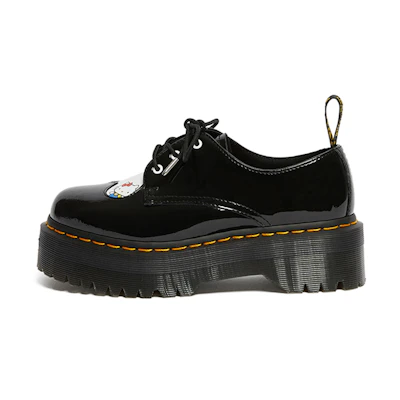 (W) Dr. Martens Hello Kitty 3-Eye JK Platform 'Black' 'Heart Patch'