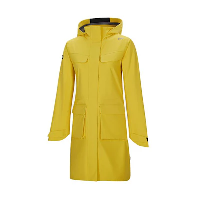 (Women) HELLY HANSEN Helox Series Yellow Long Hooded Outdoor Hiking Jacket HC2AHJK11W