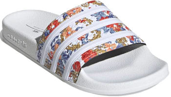 Lookbook adidas originals Adilette 女款 白色 拖鞋