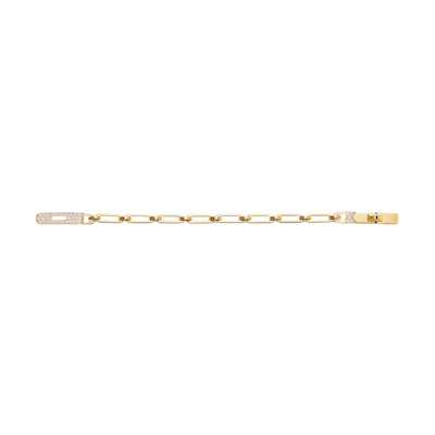 (Women) HERMES 18K Gold Diamond Bracelet for Women - Gold Crystal Accents. H218471B-00ST