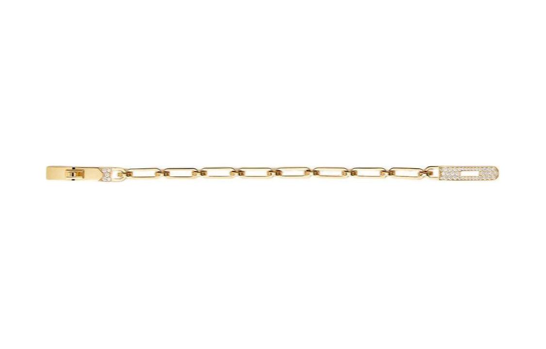 (Women) HERMES 18K Gold Diamond Bracelet for Women - Gold Crystal Accents. H218471B-00ST 圖 3