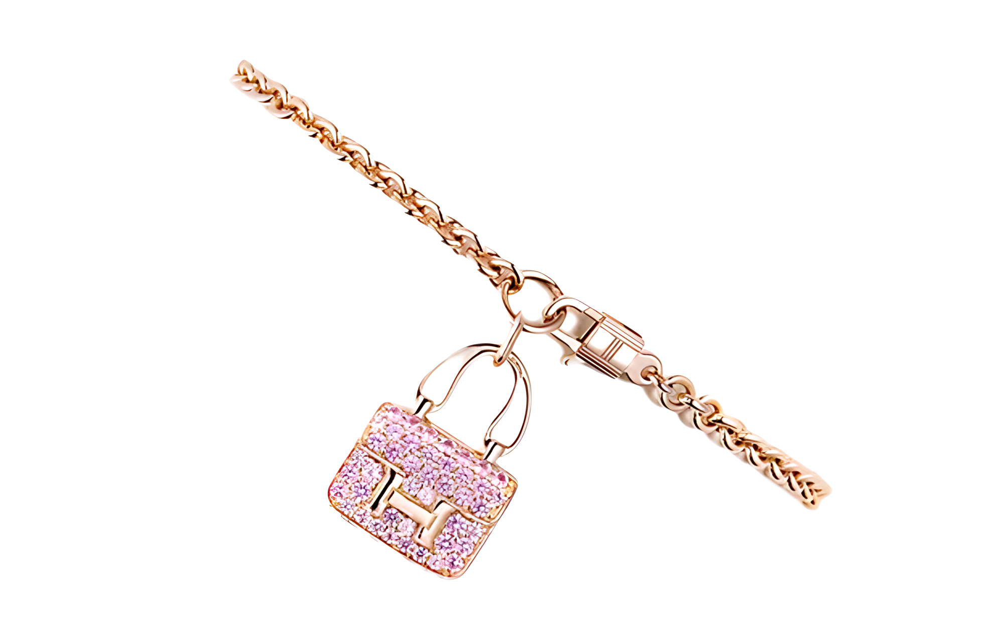(Women) HERMES 18K Rose Gold & Pink Sapphire Constance Bracelet - Bracelet. H121400B-00SH