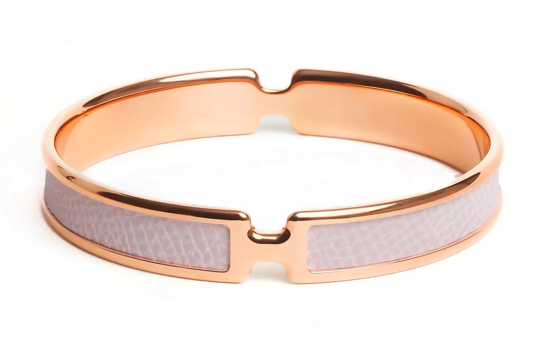 (Women) HERMES 18K Rose Gold Pink Bracelet for Women - Trendy & Fashionable Accessory 010736CD09T2 圖 2