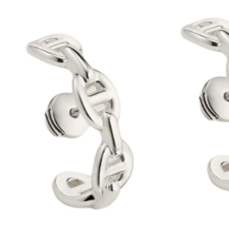 Lookbook (W) 爱马仕 925银镂空设计女士耳环 - 银色 105483741