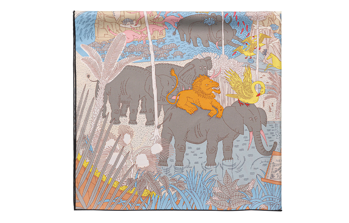 (Women) HERMES  "Animal Carnival" Fashion Casual Silk Scarf. H003953S-01 圖 3