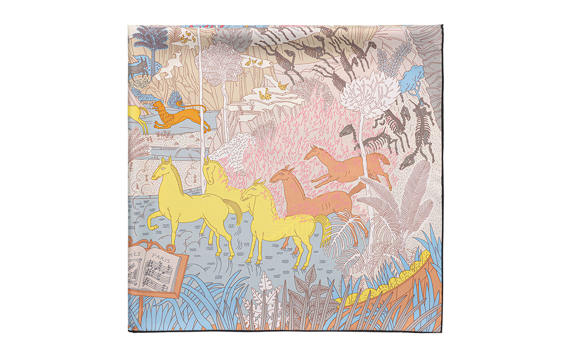 (Women) HERMES  "Animal Carnival" Fashion Casual Silk Scarf. H003953S-01 圖 4