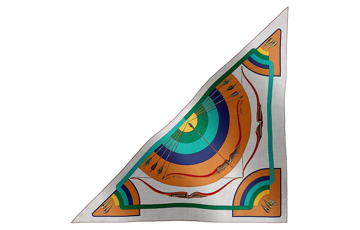 (Women) HERMES  "Rainbow" Printed Logo Silk Scarf Multicolor H361692Sv02 圖 2