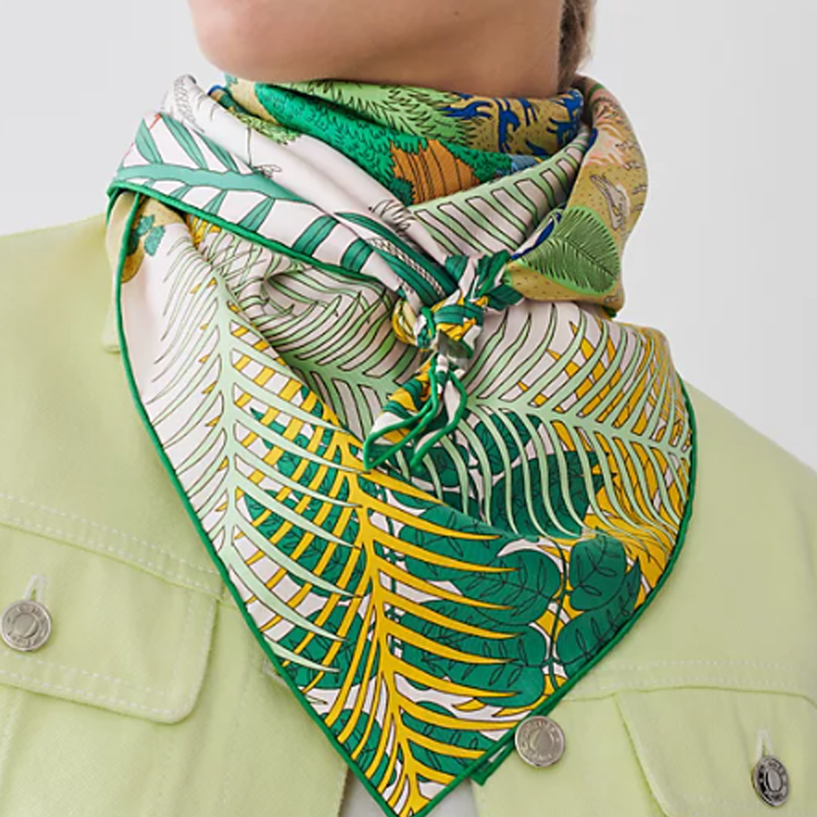 (Women) HERMES  Animal Carnival Multicolor Silk Scarf H003953S-08 圖 3