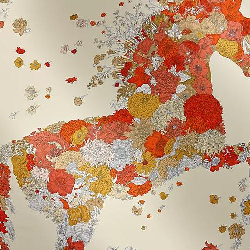 (Women) HERMES  Animal Print Silk Scarf White H673904S 06 圖 3