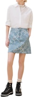 (Women) HERMES Arctic Blue Printed Mid-Rise Straight Casual Denim Skirt FW24. H4H0350DK5Z (Women) HERMES Arctic Blue Printed Mid-Rise Straight Casual Denim Skirt FW24. H4H0350DK5Z