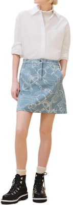 (Women) HERMES Arctic Blue Printed Mid-Rise Straight Casual Denim Skirt FW24. H4H0350DK5Z Buy (Women) HERMES Arctic Blue Printed Mid-Rise Straight Casual Denim Skirt FW24. H4H0350DK5Z