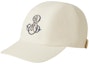 Buy (Women) HERMES Beige Logo Print Silk Cotton Cap with Palladium Plating. H241056N