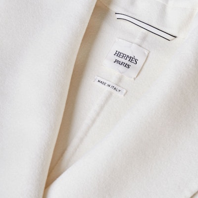 (Women) HERMES Belted Trench Coat Early Spring Off-White H3H0125DAA334 Sizing (Women) HERMES Belted Trench Coat Early Spring Off-White H3H0125DAA334