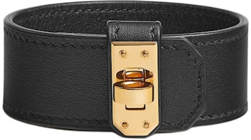 (Women) HERMES Black Calfskin Leather Bracelet Simple Design. H011078CC89T2 (Women) HERMES Black Calfskin Leather Bracelet Simple Design. H011078CC89T2