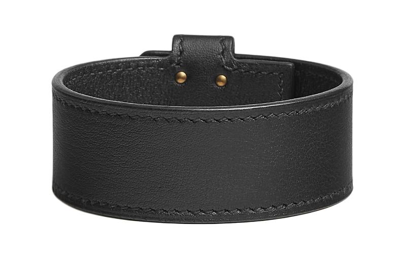 Lookbook (W) HERMES Gelang Kulit Anak Lembu Hitam Rekaan Ringkas. H011078CC89T2