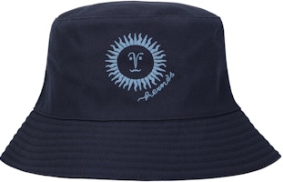 (Women) HERMES Black Cotton Bucket Hat with "Visage Soleil" Embroidery H231022N 0156 (Women) HERMES Black Cotton Bucket Hat with "Visage Soleil" Embroidery H231022N 0156