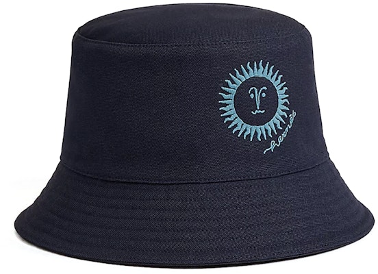 (W) HERMES Topi Baldi Hitam Kapas dengan Sulaman "Visage Soleil" H231022N 0156 Order (W) HERMES Topi Baldi Hitam Kapas dengan Sulaman "Visage Soleil" H231022N 0156