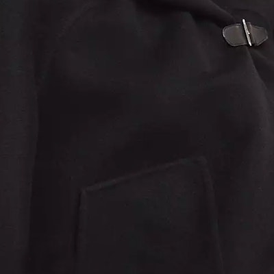 (Women) HERMES Black Double-Sided Cashmere Hooded Short Coat. H4H0276DA0236 Purchase (Women) HERMES Black Double-Sided Cashmere Hooded Short Coat. H4H0276DA0236