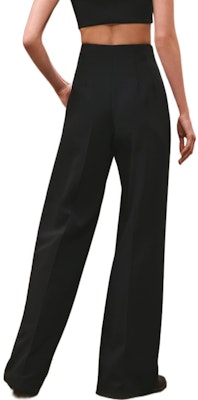 (Women) HERMES Black High-Waisted Wide-Leg Casual Pants FW22 H2H0402DM02 Shop (Women) HERMES Black High-Waisted Wide-Leg Casual Pants FW22 H2H0402DM02