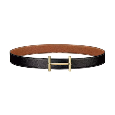 (Women) HERMES Black Leather Belt H d'Ancre Smooth Buckle 3.2cm H077931CP2K-H073967CAAA105