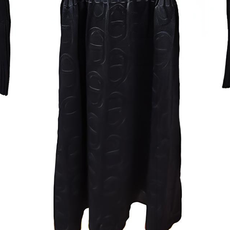 Shop (Women) HERMES  Black Long-Sleeve Midi Pullover Dress 1E2510D402