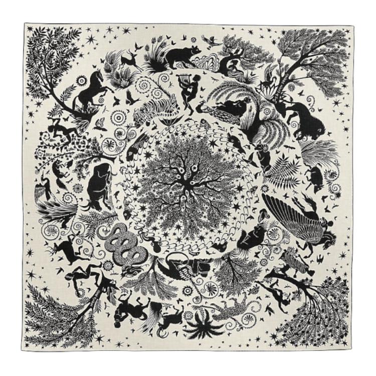 (Women) HERMES  Black Solid Cashmere Scarf. 108338119 圖 3