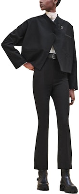 (Women) HERMES Black Solid V-Neck Engraved Long Sleeve Jacket H4H0230DH02 Lookbook (Women) HERMES Black Solid V-Neck Engraved Long Sleeve Jacket H4H0230DH02